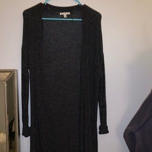 Long American Eagle Dark Grey Cardigan
